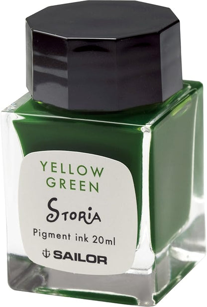 Sailor Fountain Pen, Pigment Bottle Ink, Storia, 0.7 fl oz (20 ml), Red 131006230 (yellow)