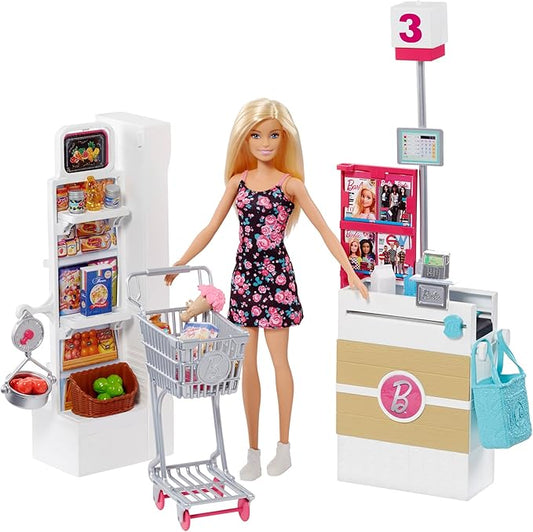 Barbie and Pretend Play Supermarket Set Barbie Doll House Pretend Play