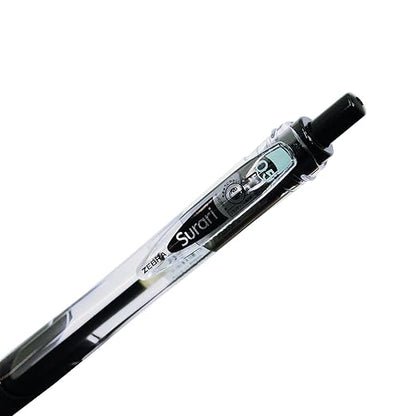 Zebra Surari Emulsion Ink Pen - 0.5 mm - Dark Black Body - Black Ink
