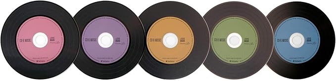 Verbatim AR80FHX30SV7 Verbatim Music CD-R Record Design, 80 Minutes, 30 Sheets, Color MIX, Phono-R