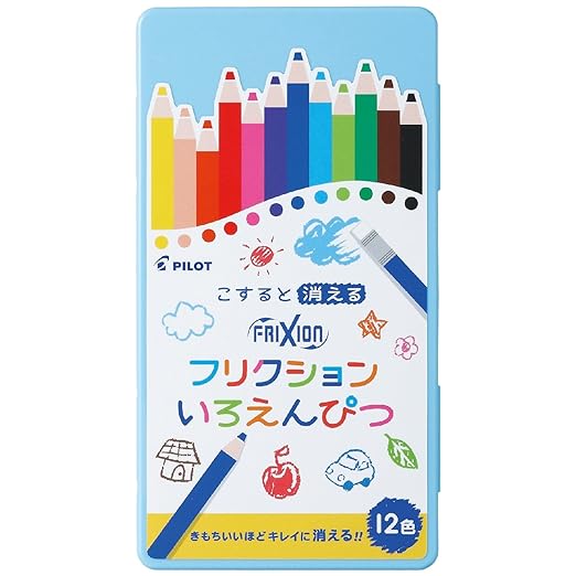 Pilot Frixion Eraseable Colored Pen 12 Colors with Exclusive Pen Case (PF-1S-12CL)