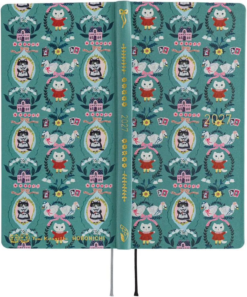 Hobonichi Techo 2027 Weeks, White Cat Wallpaper, January Start, Weekly Planner.