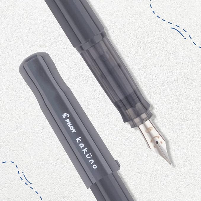 Pilot Kakuno Fountain Pen Medium. Grey