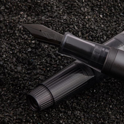 Asvine Natami Vacuum Filled Fountain Pen Titanium & Acrylic