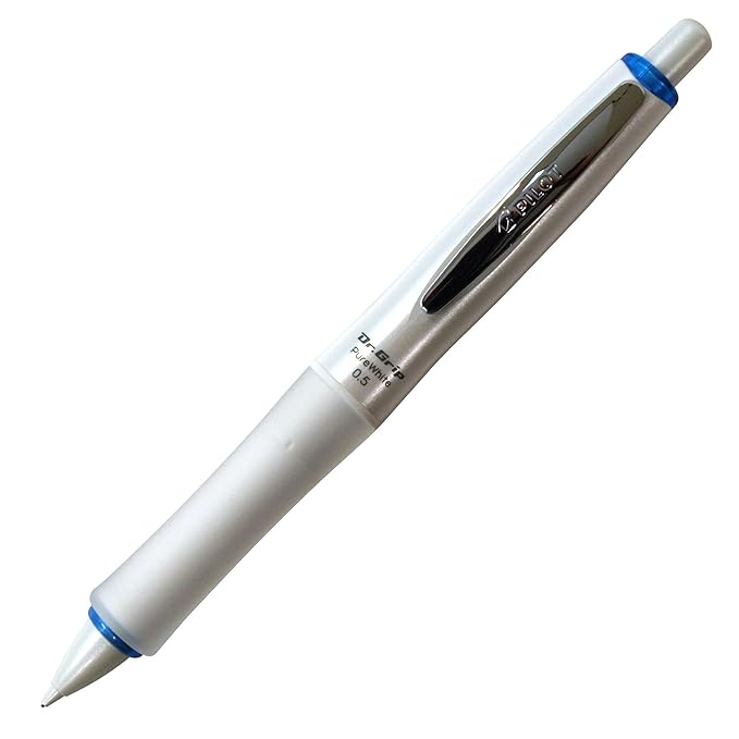 Pilot Dr.Grip Pure White Shaky Mechanical Pencil 0.5mm Soft Blue