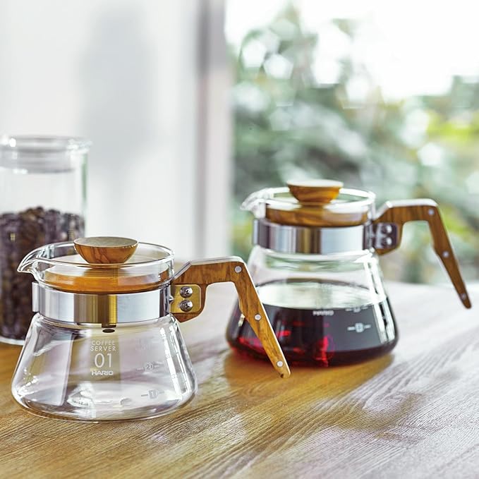 Hario VCWN-60-OV V60 Coffee Server, 600 ml, Olive Wood