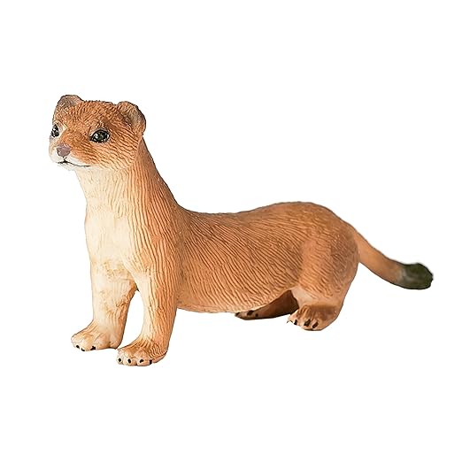 Mojo Fun 387187 Stoat Weasel - Realistic International Wildlife Toy Replica