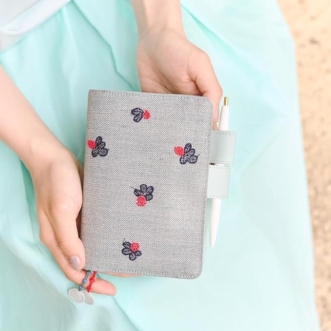 Hobonichi Notebook Original (A6) Size Notebook Cover Mina Perhonen/light berry (green)