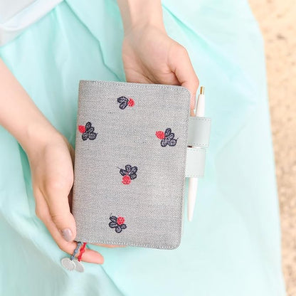 Hobonichi Notebook Original (A6) Size Notebook Cover Mina Perhonen/light berry (green)