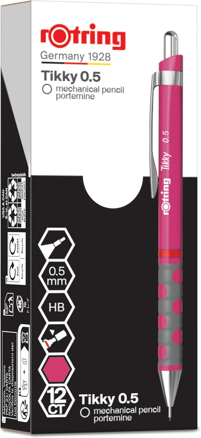 rOtring 2214580 Rottling Mechanical Pencil Ticky Magenta 0.5mm