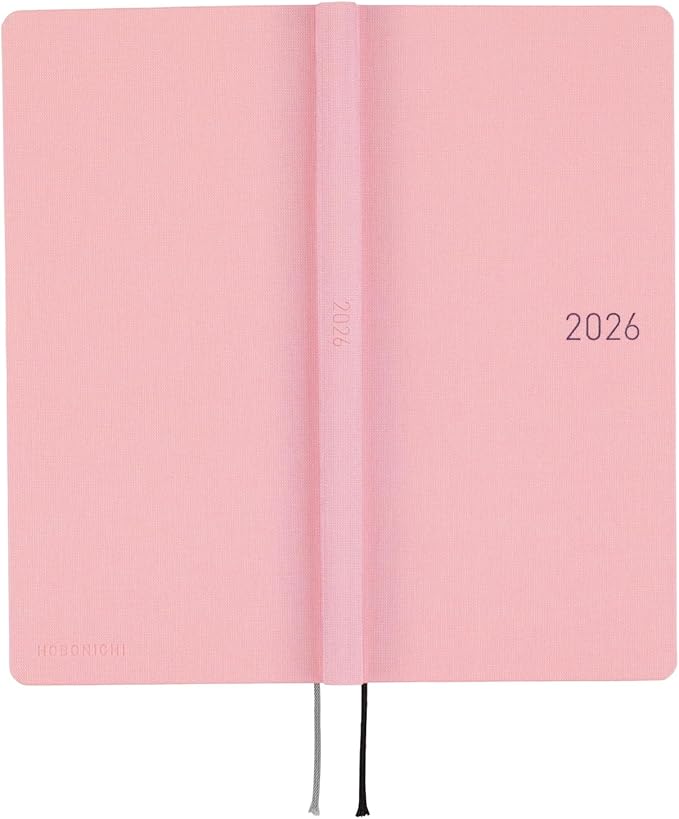 HOBONICHI Notebook, 2026 Weeks, Colors: Strawberry Milk, From January, Weekly Notebook, Weekly Left, Slim and Long