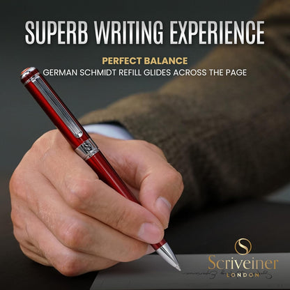 Scriveiner Deep Crimson Ballpoint Pen Scriveiner