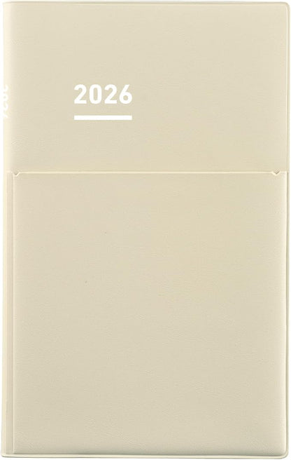 Kokuyo Jibun Notebook Biz Notebook 2026 Monthly A5 Slim Light Beige Ni-JB1LS-26 Starts on December 2025