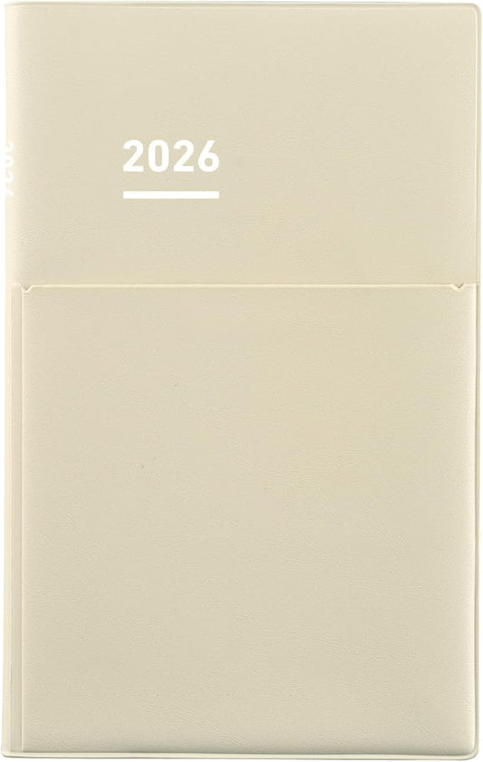 Kokuyo Jibun Notebook Biz Notebook 2026 Monthly A5 Slim Light Beige Ni-JB1LS-26 Starts on December 2025