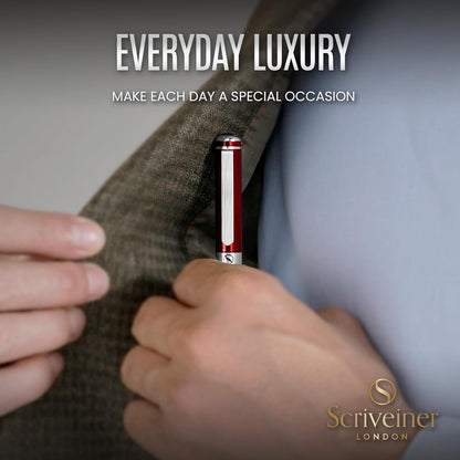 Scriveiner Deep Crimson Ballpoint Pen Scriveiner