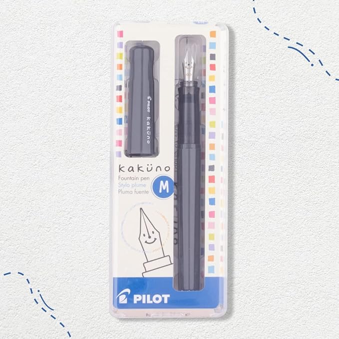 Pilot Kakuno Fountain Pen Medium. Grey