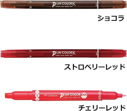 Tombow GCF-311PF Water Based Sign Pen, Play Color, Set of 3 Colors