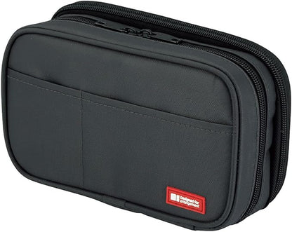 Lihit Lab A7555-4 Pen Case, Book Type, Double, Orange