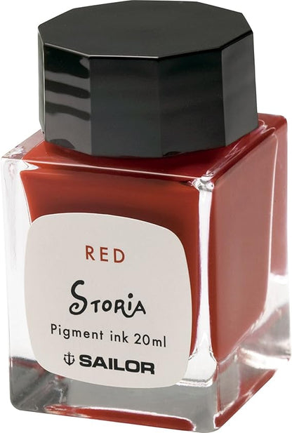 Sailor Fountain Pen, Pigment Bottle Ink, Storia, 0.7 fl oz (20 ml), Red 131006230 (yellow)