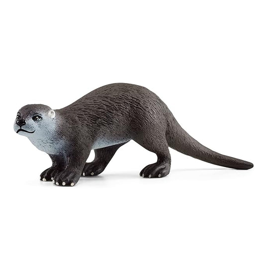 Schleich Wild Life 14865 Fishing Otter, for Children from 3+ Years, Toy Figure