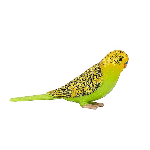 Mojo Green Budgerigar/Parakeet Bird Toy Figure