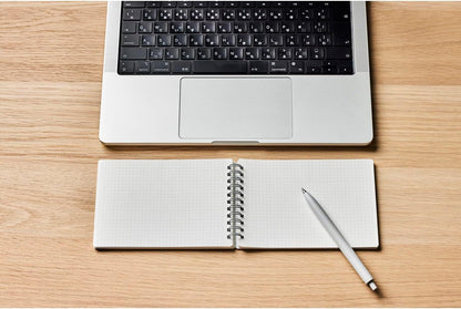 Maruman Notebook, Ring Notebook, Utoka, Pocket Size, 0.2 in (4 mm) Graph Ruled, Yellow N461-04