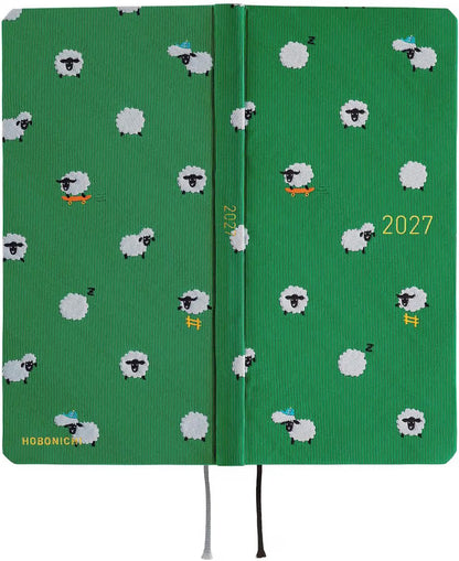 Hobonichi Techo 2027 Weeks Tie & Chief/Sheep Sheep Sheep January Start Weekly Planner Weekly Left-Hand Slim Vertical