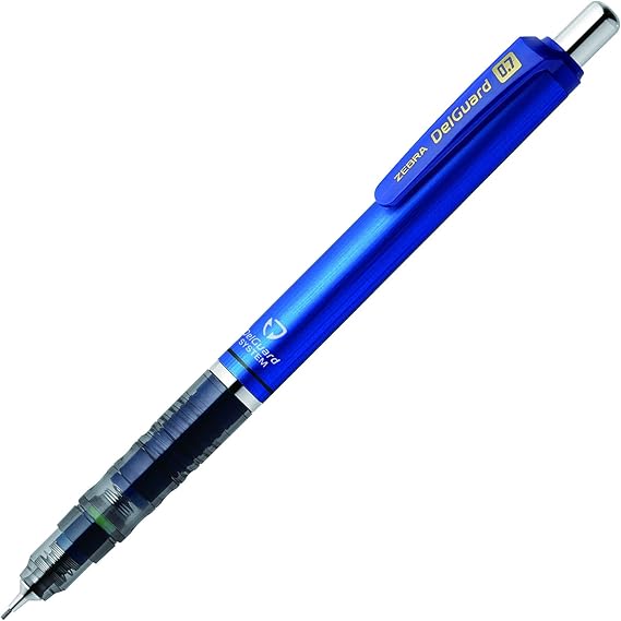 ZEBRA Mechanical Pencil, Del Guard, 0.7mm, Bright Blue (P-MAB85-BRB)