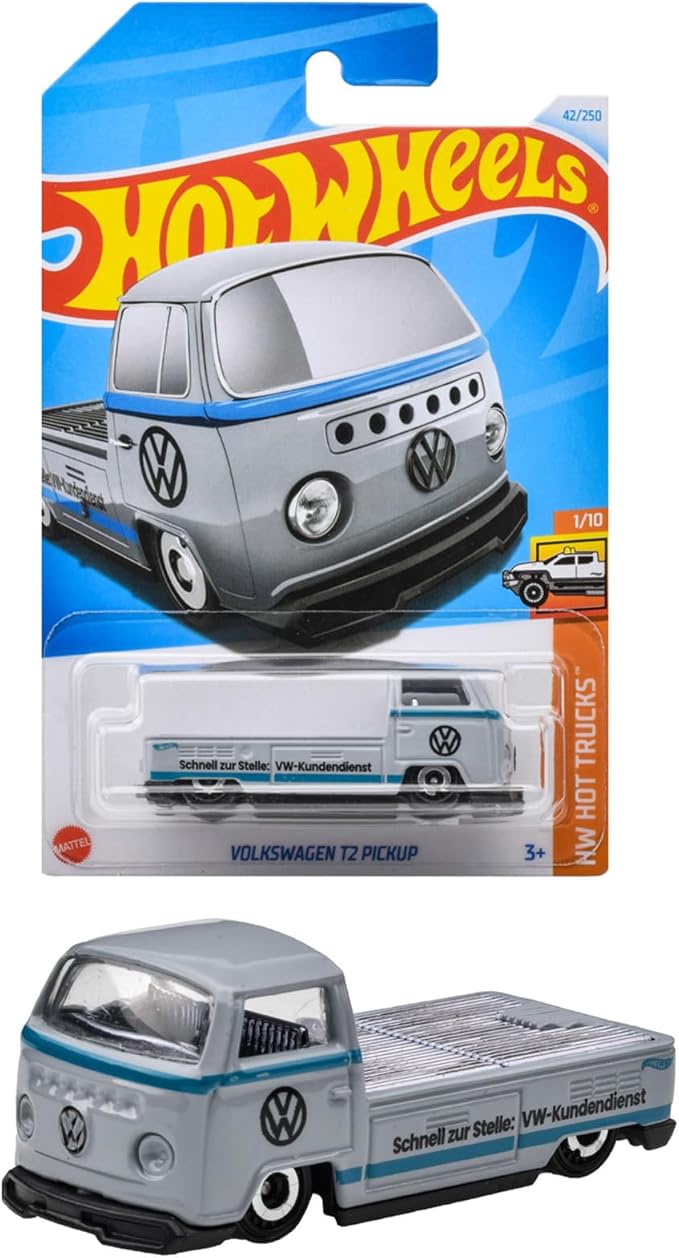 Hot Wheels HXR02 Basic Car Volkswagen T2 Pickup Vehicle Toy Mini Car 3 Years Old and Up White