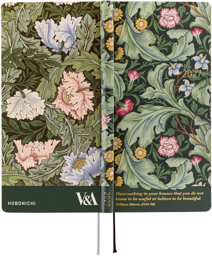 Hobonichi Techo 2027 Weeks English Edition V&A Series: Leicester January Start Weekly Planner Weekly Left-Hand Slim Vertical