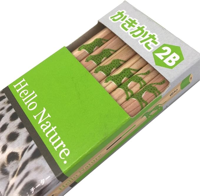 Tombow Hello Nature KB-KHNCH2B Pencil, 2B, Cheetah, 1 Dozen (x2)