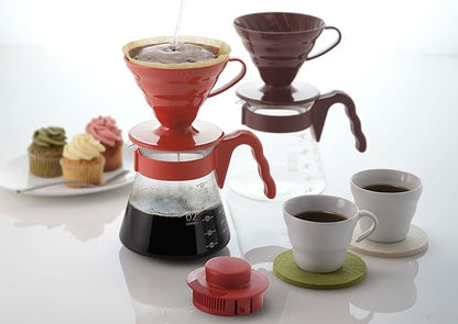 HARIO | V60 Coffee Server 02 Set | Glass | 700ml | 1-4 Cups.