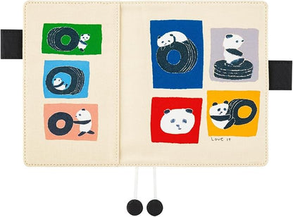 Hobonichi daily planner original (A6) size notebook cover Kitamurajin/Love it (Panda)