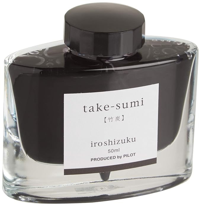 Pilot Iroshizuku Bottled Fountain Pen Ink, Take-Sumi, Bamboo Charcoal, Black (69224)
