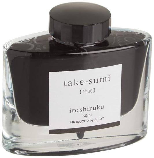 Pilot Iroshizuku Bottled Fountain Pen Ink, Take-Sumi, Bamboo Charcoal, Black (69224)