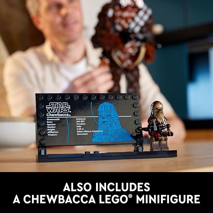 LEGO Star Wars Chewbacca 75371 Buildable Star Wars Collectible for Adults, This Build and Display Chewbacca Collectible is a Fun Star Wars Gift for Teens, Adults or Any Star Wars Original Trilogy Fan