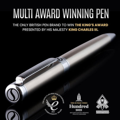 Scriveiner Stainless Steel Ballpoint Pen Executive, Best Ballpoint Pen Gift Set for Office, Nice Pen