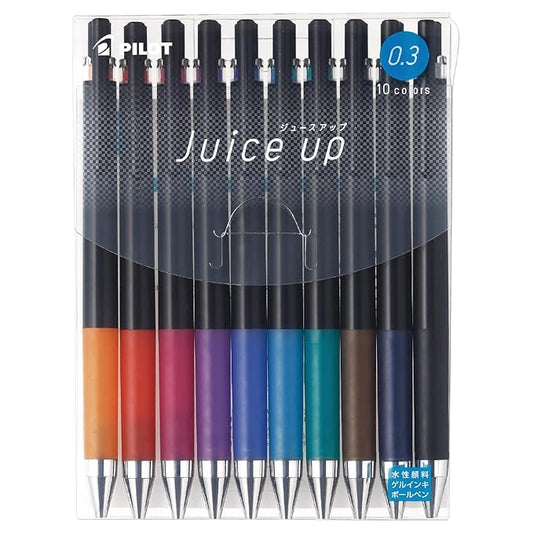 Pilot Knock Gel Ink Extra Fine Ballpoint Pen, Juice Up 03, pack of 10 Colors Assorted (LJP200S3-10C)