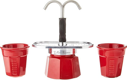 Bialetti Mini Express for 2 Cups, Direct Fire/Espresso Cup Included (Coffee Maker, Espresso Maker, Makinetta)