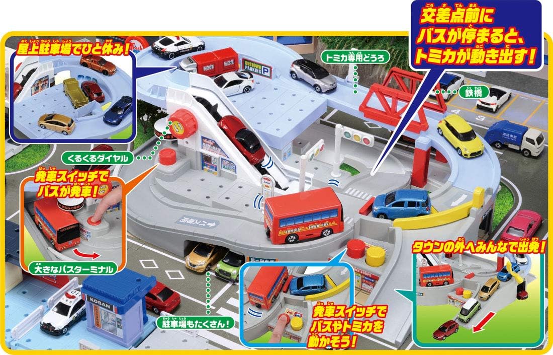 Takara Tomy (TAKARA TOMY) Tomica World Let's run with Tomica! Round and round bus town