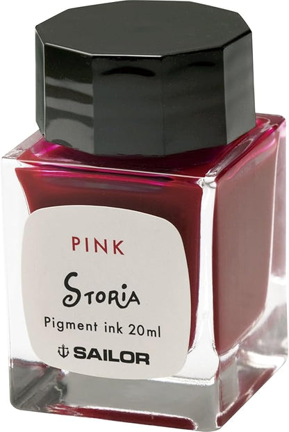 Sailor Fountain Pen, Pigment Bottle Ink, Storia, 0.7 fl oz (20 ml), Red 131006230 (yellow)