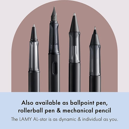 LAMY AL-star Black Fountain Pen - Ergonomic grip and black steel nib Size F