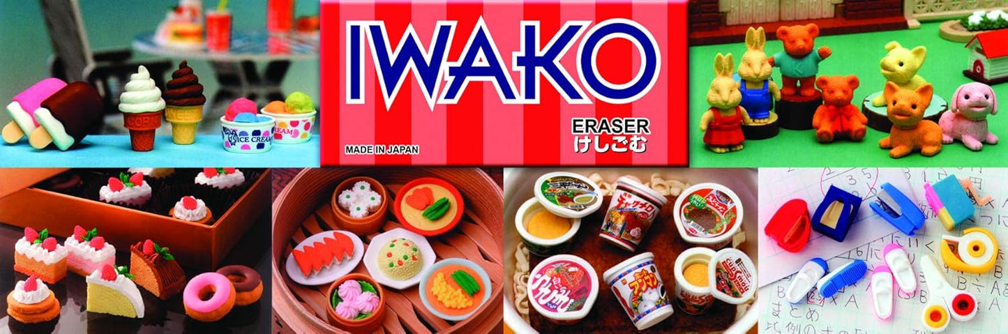 IWAKO Blister Pack Fun Eraser Picnic