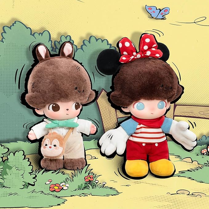 POP MART DIMOO WORLD x DISNEY Series Plush Key Chain, 1 Piece, Popmart Plush Toy Toy (1 Piece), Blind Box, Figure, Plastic Model, Premium Toy, PVC, Soft Vinyl, Original Character, Birthday Gift