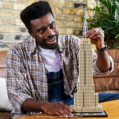 LEGO Architecture Empire State Building 21046 New York City Skyline Architecture Model Kit for Adults and Kids, Build It Yourself Model Skyscraper, New 2019 (1767 Pieces)