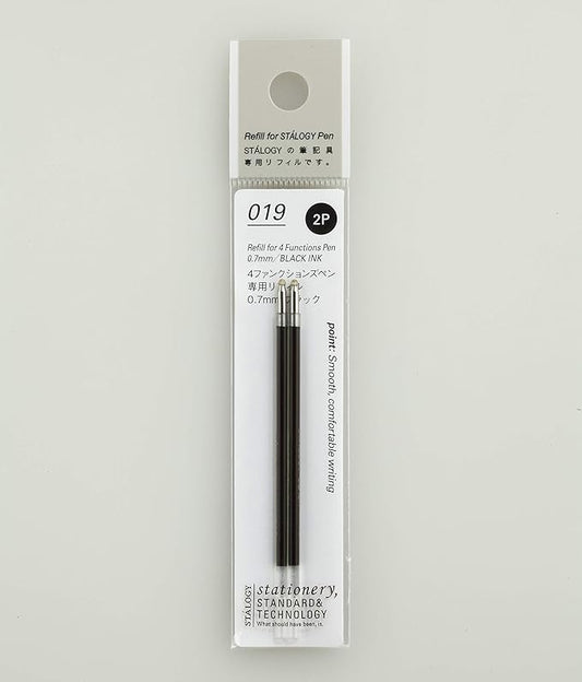 Nitoms S5710-3P STALOGY Multi-functional Pen Refill, Low Viscosity, Oil-based, 0.5mm, Black