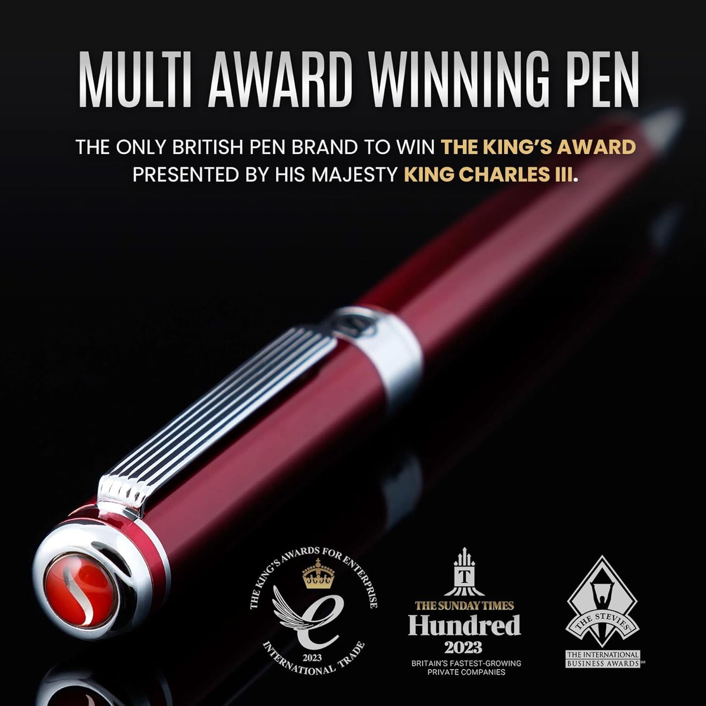 Scriveiner Deep Crimson Ballpoint Pen Scriveiner