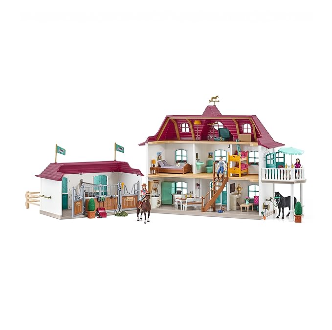 Schleich - 42551 Lakeside Country House and Stable, Multi Color