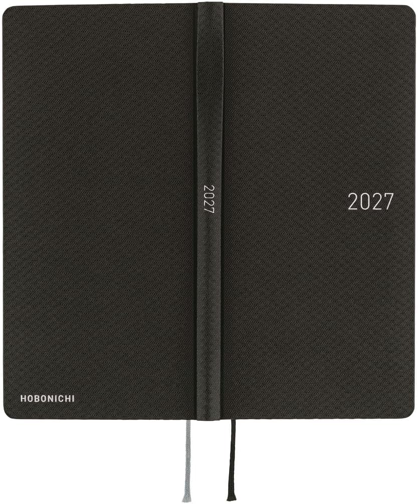 Hobonichi Notebook, 2027 Weeks, English Edition, Paper Series/Black Argyle Starts from January, Weekly Notebook