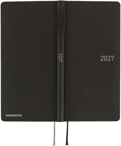 Hobonichi Notebook, 2027 Weeks, English Edition, Paper Series/Black Argyle Starts from January, Weekly Notebook